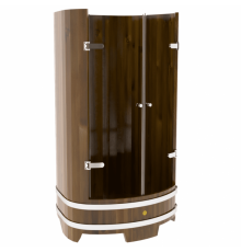 Душевая кабина Bentwood из мореной лиственницы со стеклянными дверцами