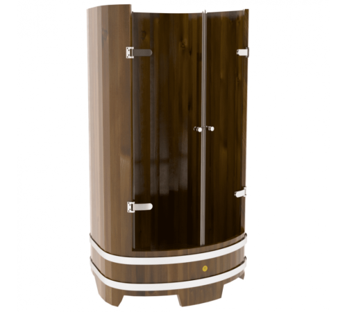 Душевая кабина Bentwood из мореной лиственницы со стеклянными дверцами