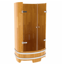 Душевая кабина Bentwood сращенные ламели натуральной лиственницы со стеклянными дверцами