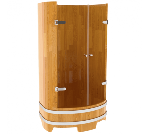 Душевая кабина Bentwood сращенные ламели натуральной лиственницы со стеклянными дверцами