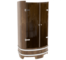 Душевая кабина Bentwood сращенные ламели мореной лиственницы со стеклянными дверцами