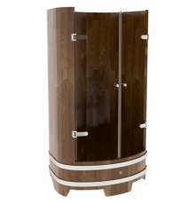 Душевая кабина Bentwood сращенные ламели мореной лиственницы со стеклянными дверцами