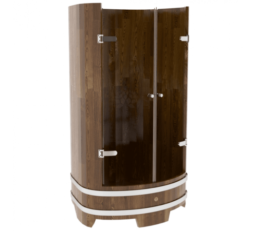 Душевая кабина Bentwood сращенные ламели мореной лиственницы со стеклянными дверцами