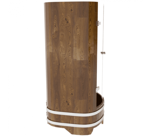 Душевая кабина Bentwood сращенные ламели мореной лиственницы со стеклянными дверцами