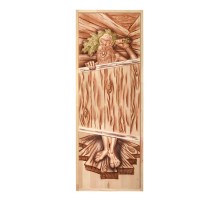 Дверь из массива 'На иглах Дед" 1900х70 мм