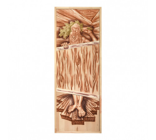 Дверь из массива 'На иглах Дед" 1900х70 мм