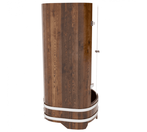 Душевая кабина Bentwood из мореной лиственницы премиум со стеклянными дверцами