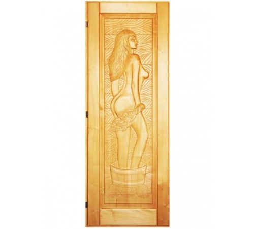 Дверь резная "Девушка" 1900х700 мм