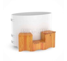 Подиум две ступеньки - лиственница натуральная