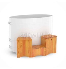 Подиум две ступеньки - лиственница натуральная