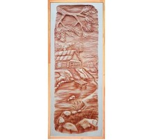 Дверь из массива "Дуб и лодка" 1900х700 мм