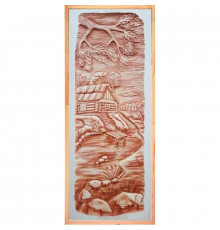 Дверь из массива "Дуб и лодка" 1900х700 мм