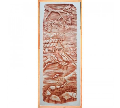 Дверь из массива "Дуб и лодка" 1900х700 мм