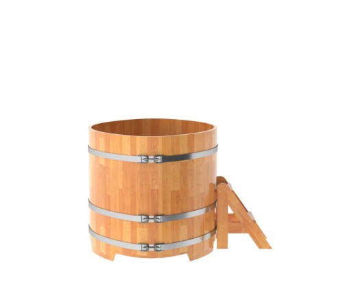 Купель овальная, сращенные ламели из лиственницы, 1,08х1,75