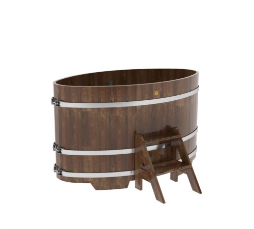 Купель овальная, сращенные ламели из лиственницы, 0,92х1,66