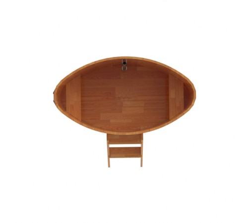 Купель овальная, сращенные ламели из лиственницы, 0,92х1,66