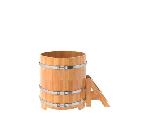 Купель овальная, сращенные ламели из лиственницы, 0,92х1,66