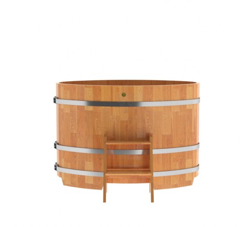 Купель овальная, сращенные ламели из лиственницы, 0,80х1,42