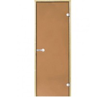 Дверь стеклянная Harvia STG 7х19 (коробка ольха, стекло бронза)