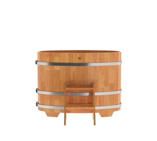 Купель овальная, сращенные ламели из лиственницы, 0,69х1,31