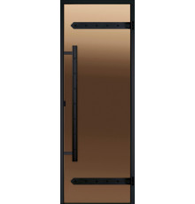 Дверь стеклянная Harvia Legend STG 7х19 (коробка сосна, стекло бронза)