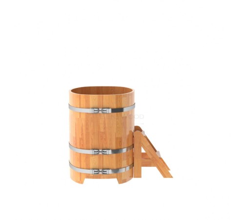 Купель овальная, сращенные ламели из лиственницы, 0,76х1,16