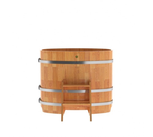 Купель овальная, сращенные ламели из лиственницы, 0,76х1,16