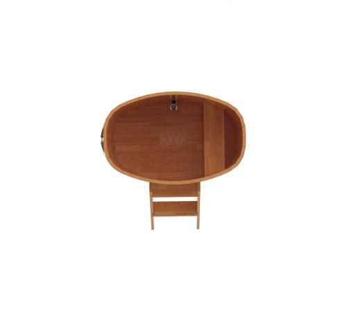 Купель овальная, сращенные ламели из лиственницы, 0,76х1,16