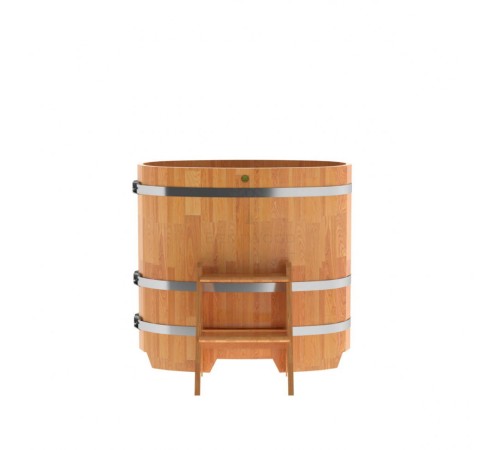 Купель овальная, сращенные ламели из лиственницы, 0.59х1.06