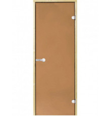 Дверь стеклянная Harvia STG 7х19 (коробка сосна, стекло бронза)