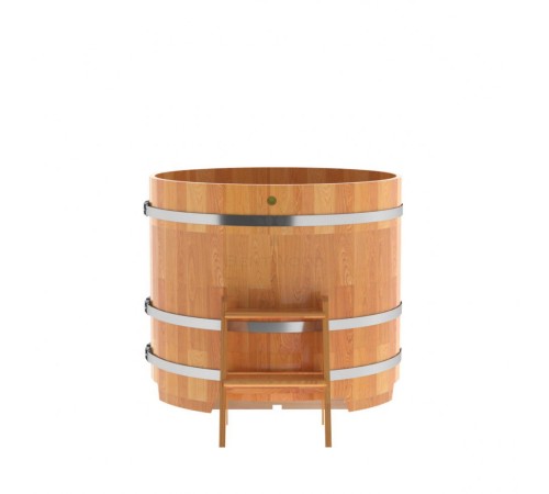 Купель круглая, сращенные ламели из лиственницы, диаметр 1.17