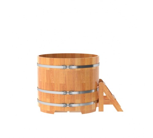 Купель круглая, сращенные ламели из лиственницы, диаметр 1.17