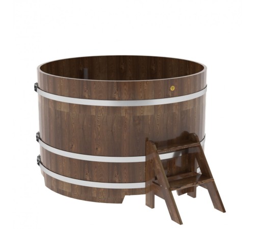 Купель круглая, сращенные ламели из лиственницы, диаметр 1.50