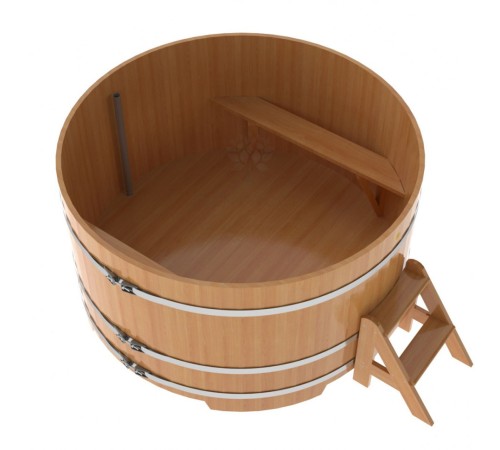 Купель круглая, лиственница, диаметр 2.0