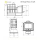 Чугунная печь ВЕЗУВИЙ Легенда Ретро 24 (224)