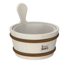 Кадушка деревянная 4 л. с пластиковой вставкой Sawo 340-A (осина)