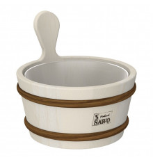Кадушка деревянная 4 л. с пластиковой вставкой Sawo 340-A (осина)