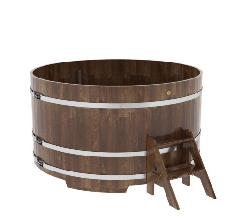 Купель круглая, сращенные ламели из лиственницы, диаметр 2.0