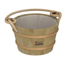 Шайка деревянная 4 л. с пластиковой вставкой Sawo 341-D (кедр)