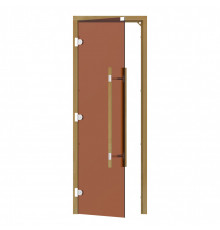 Дверь SAWO 741-3SGD-L-1 7/19 левая, (стекло бронза, коробка кедр)