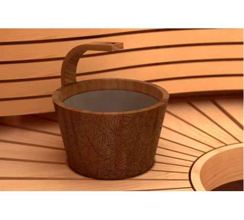 Шайка 4 л. Sawo 342-D-DRF (кедр)