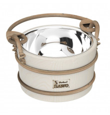 Шайка деревянная 5 л. со стальной вставкой Sawo 371-MA (осина)