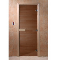 Дверь DoorWood "Теплый день" 2100х900 мм (прозрачное, бронза)