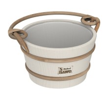 Ведро деревянное Sawo 341-A из осины 4 л (с пластиковой вставкой)