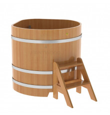 Купель угловая из лиственницы 1,03х1,03 H=1,0