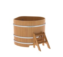 Купель угловая из лиственницы 1,19х1,19 H=1,0