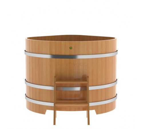 Купель угловая из лиственницы 1,19х1,19 H=1,0