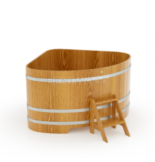 Купель угловая из дуба 1,37х1,37 H=1,0