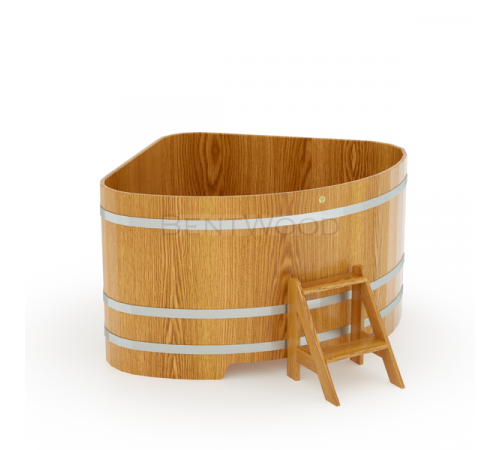 Купель угловая из дуба 1,37х1,37 H=1,0