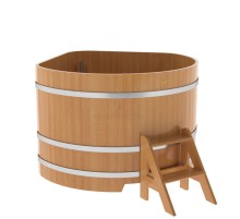 Купель угловая из лиственницы 1,37х1,37 H=1,0